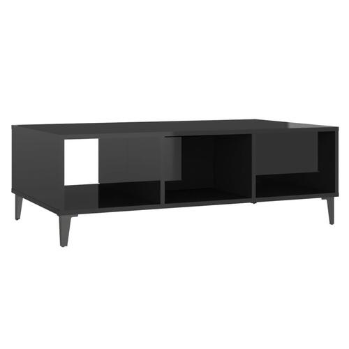 Sofabord 103,5x60x35 cm spånplade sort højglans