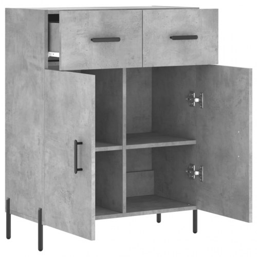 Skænk med 2 skuffer og 2 låger 69,5 x 34 x 90 cm - betongrå