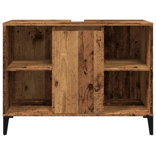 Underskab til håndvask 80×33×60 cm - konstrueret træ, antikt træ
