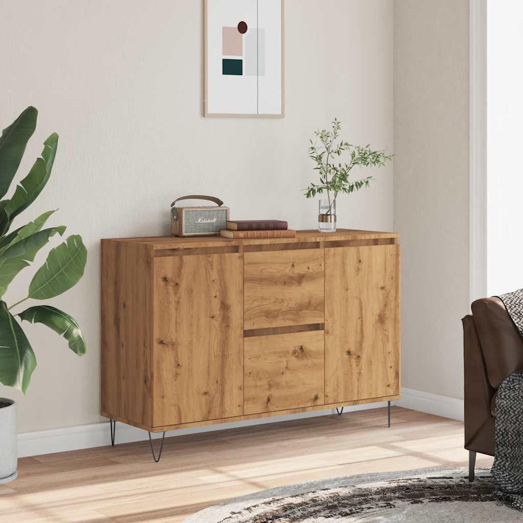 Skænk 101,5x35x70 cm konstrueret træ kunsteg