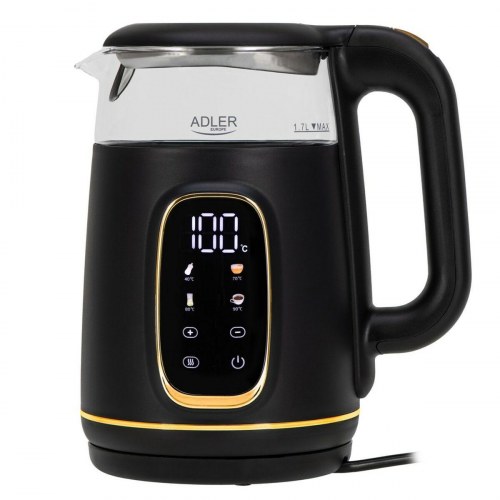 Adler AD 1305bg elkedel 1,7 l - sort/guld, 2.200 W