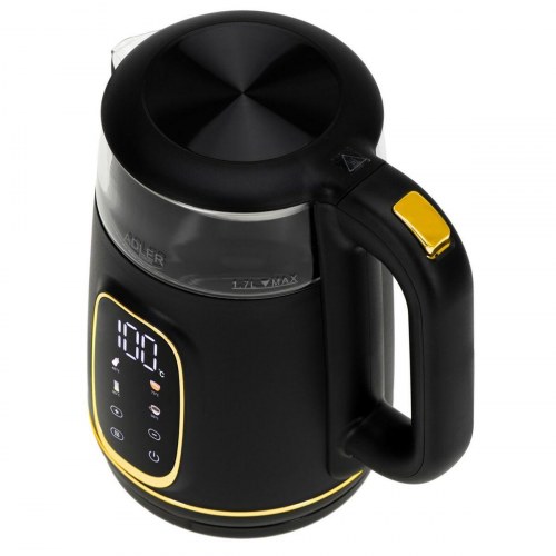Adler AD 1305bg elkedel 1,7 l - sort/guld, 2.200 W