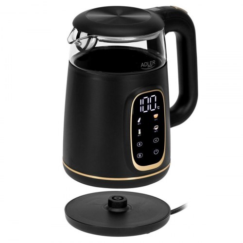 Adler AD 1305bg elkedel 1,7 l - sort/guld, 2.200 W