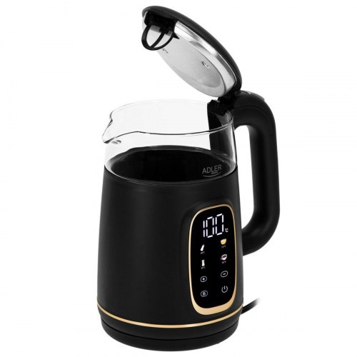 Adler AD 1305bg elkedel 1,7 l - sort/guld, 2.200 W