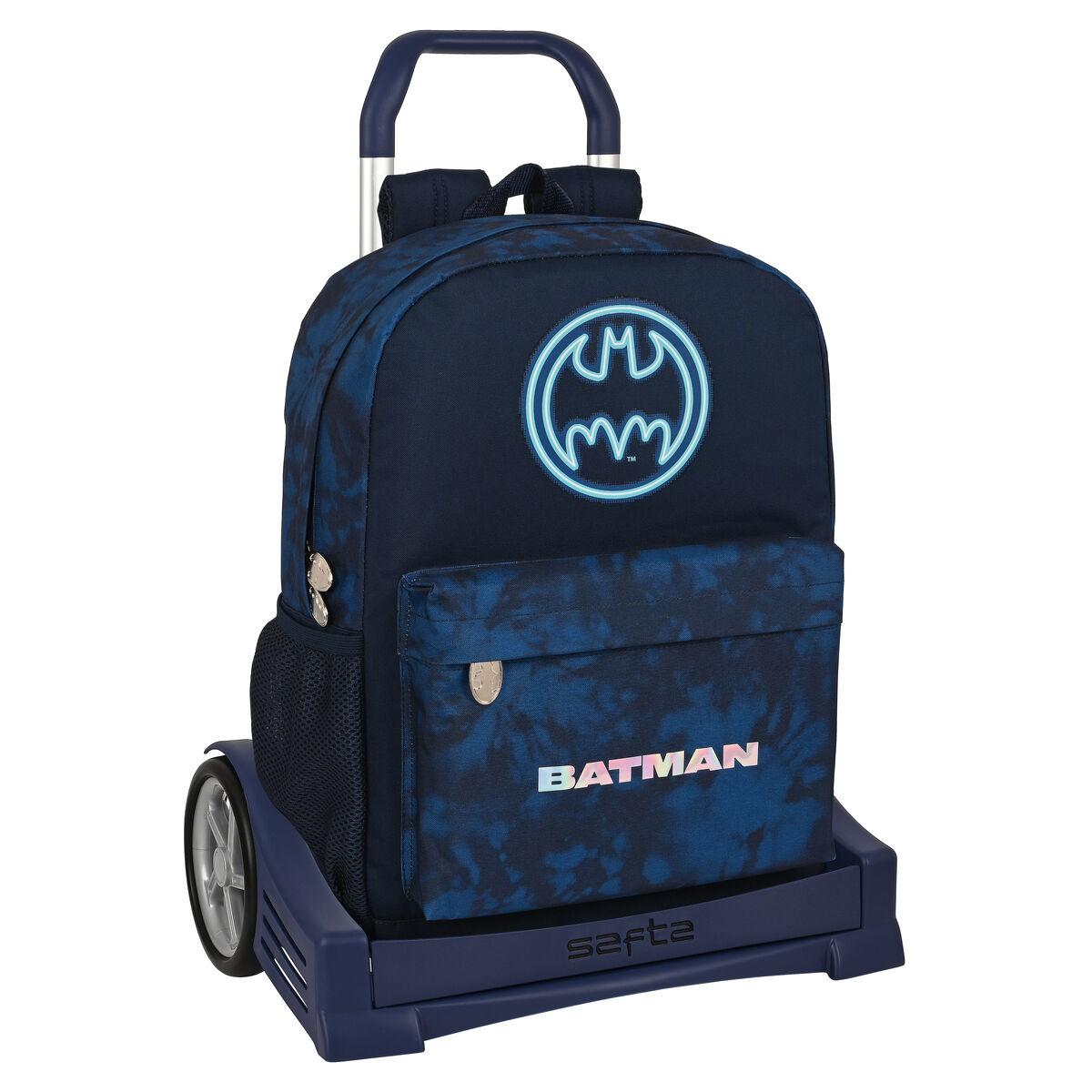 Skoletaske med hjul Batman Legendary - marineblå 32 × 43 × 14 cm