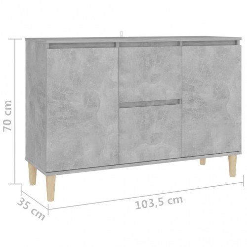 Skænk 101×35×70 cm i konstrueret træ - betongrå