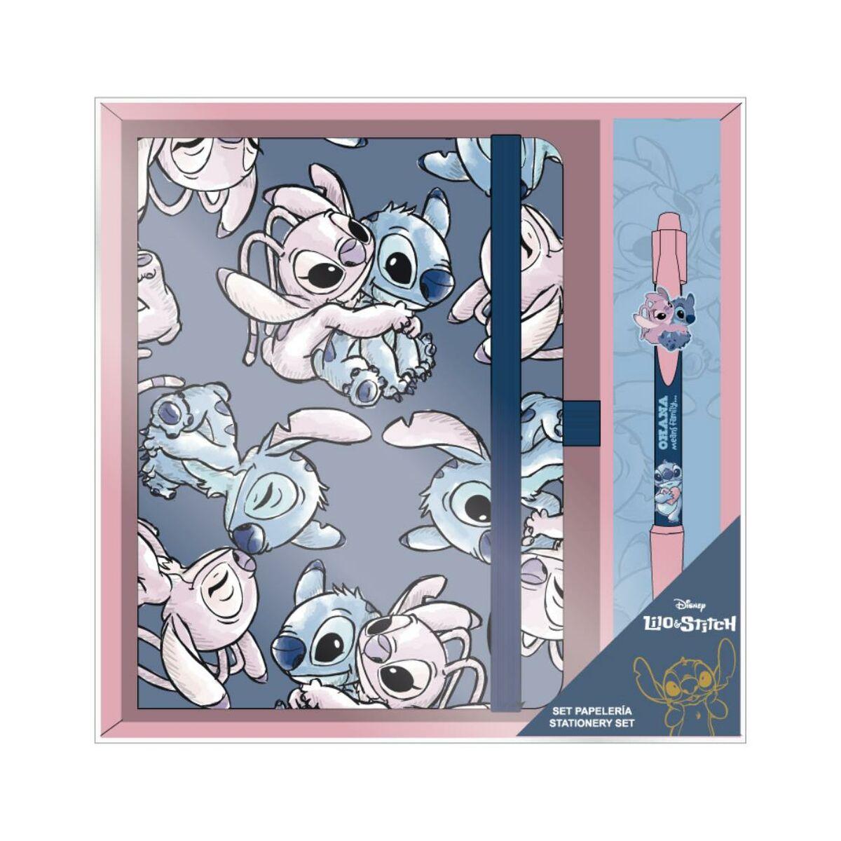 Skoleudstyr Disney Stitch stationært sæt - 2 dele, blå