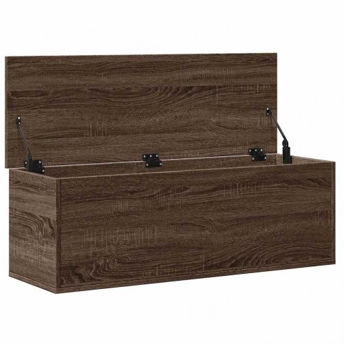 Opbevaringsboks 102 x 35 x 35 cm i konstrueret træ, brun egetræsfarve
