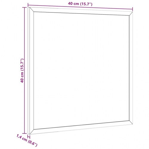 Magnetisk whiteboardtavle med fyrretræsramme 40 x 40 cm