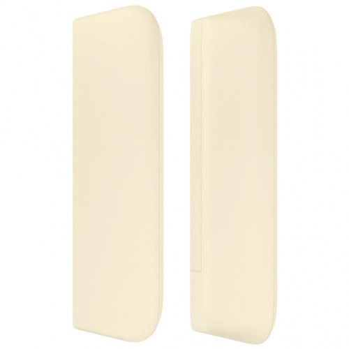 Sengegavl med kanter 147 x 16 x 78/88 cm - cremefarvet