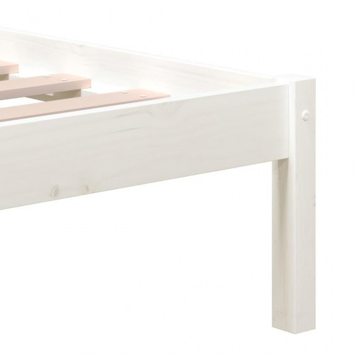 Sengeramme 180 x 200 cm Super King i massivt træ - hvid