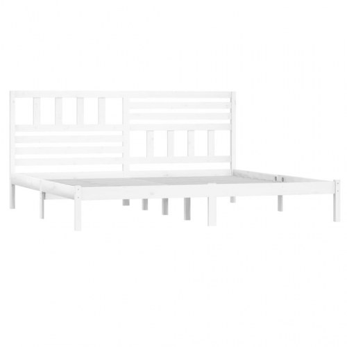 Sengeramme uden madras 180x200 cm massivt fyrretræ hvid
