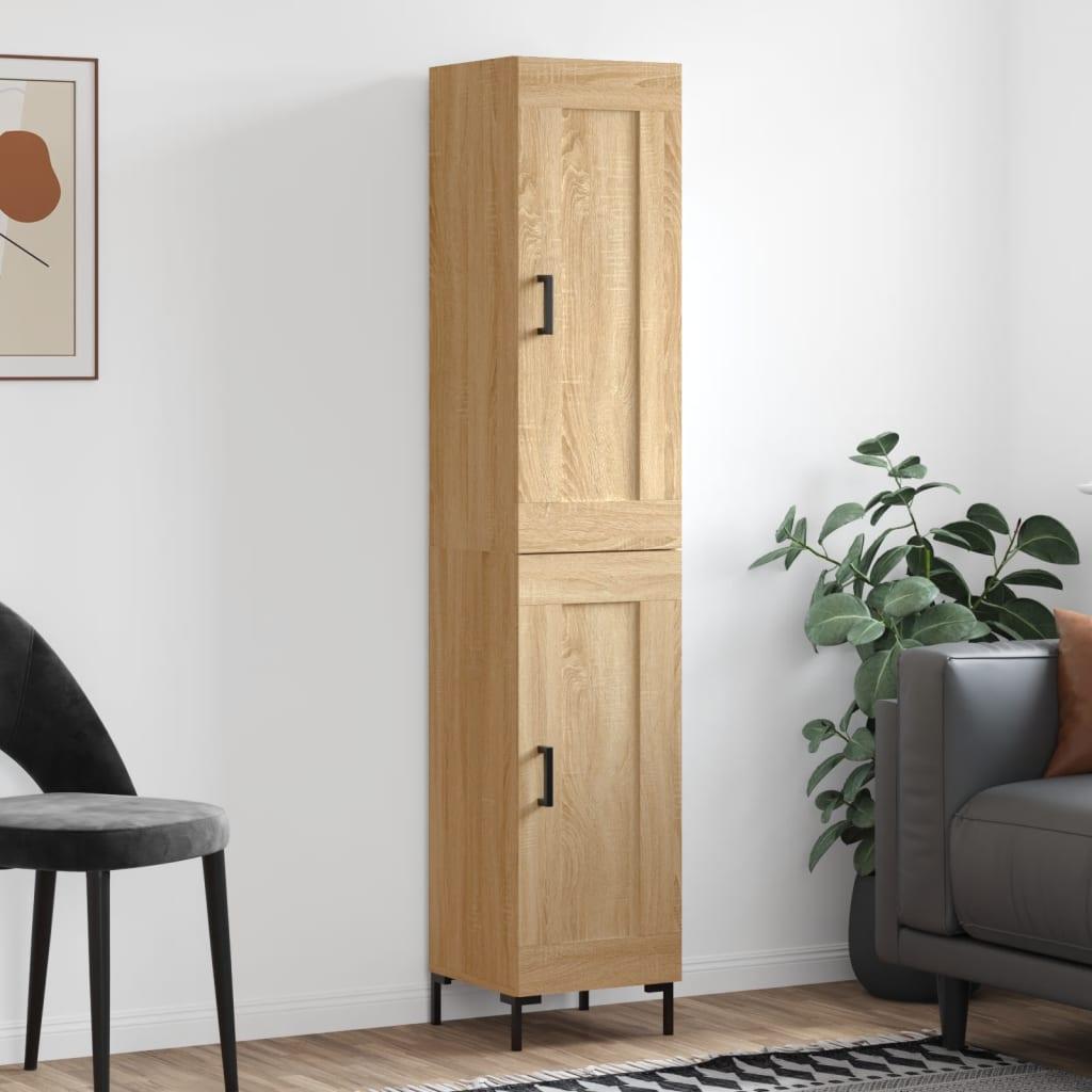 Skab 34,5x34x180 cm konstrueret træ sonoma-eg