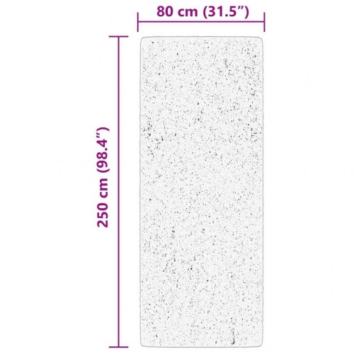 Gulvtæppe HUARTE 80×250 cm - kort luv, vaskbart, beige