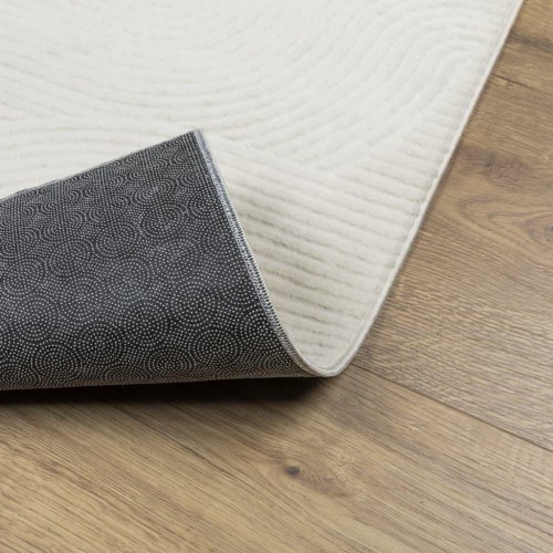 Gulvtæppe IZA 240×340 cm - kort luv, skandinavisk look, creme