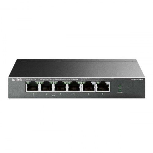 TP-Link TL-SF1006P netværksswitch - 6 porte, sort