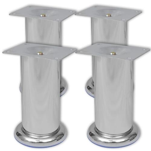 Runde sofaben i krom 8 stk. 120 mm (OUTLET A)
