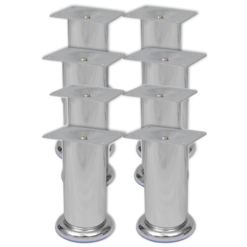 Runde sofaben i krom 8 stk. 120 mm (OUTLET A)
