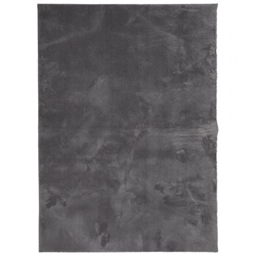 Gulvtæppe HUARTE 140x200 cm - kort luv, vaskbart, antracitgrå