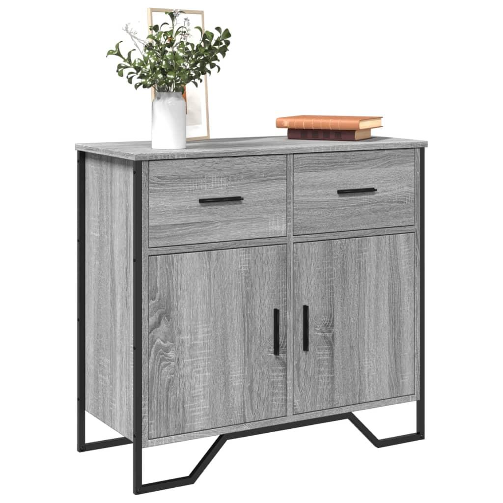 Skænk 79,5×35,5×74,5 cm i konstrueret træ - grå sonoma-eg