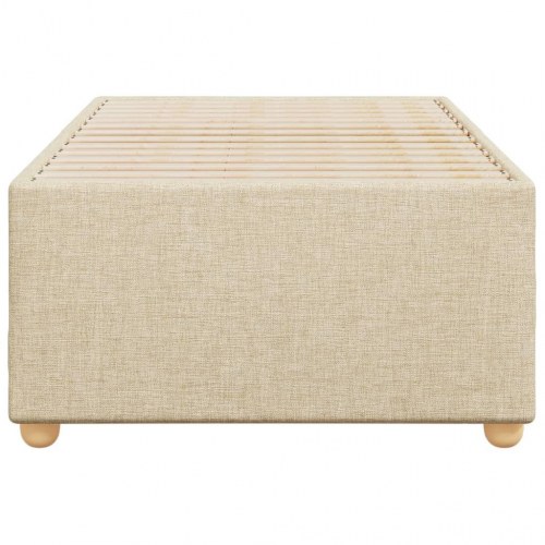 Sengeramme 90 x 200 cm i stof - cremefarvet