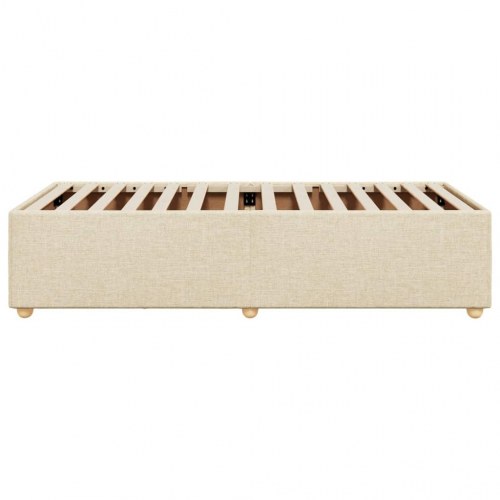 Sengeramme 90 x 200 cm i stof - cremefarvet