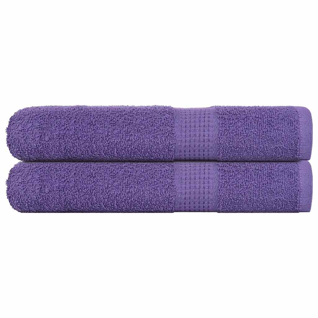 Håndklæder 2 stk. 100x200 cm 360 g/m2 100 % bomuld lilla