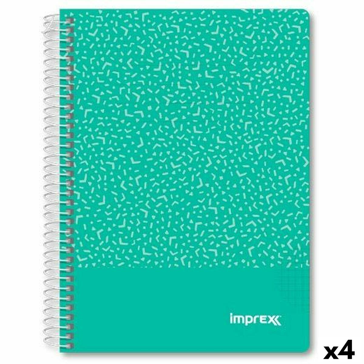 Notesbog Imprex Grøn A5 80 Ark (4 enheder)
