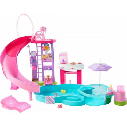 Barbie Drømmepool - rutsjebane og jacuzzi til dukkehus