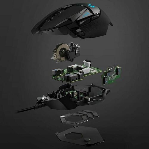 Logitech G502 HERO gamingmus - sort, 16.000 dpi