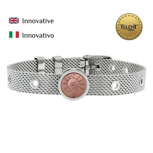 Unisex armbånd - sølvfarvet mesh, Innovative