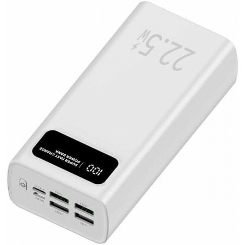 Powerbank LEOTEC 30000 mAh 22,5 W - Hvid (LEPOW30W22W)