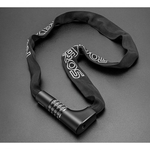 Rockbros cykellås med kode og nøgle - 95 cm, sort