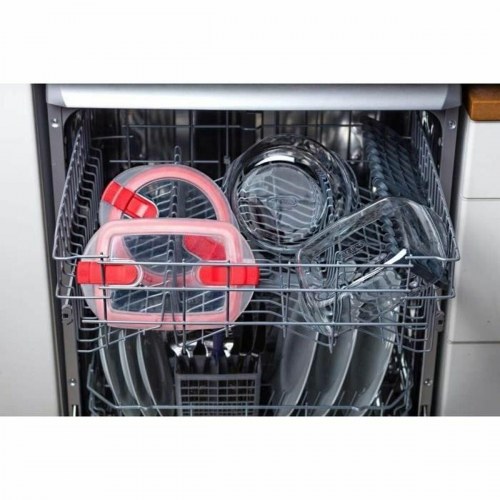 Madopbevaringsboks Pyrex glas med låg 1,1 l - hvid/gennemsigtig