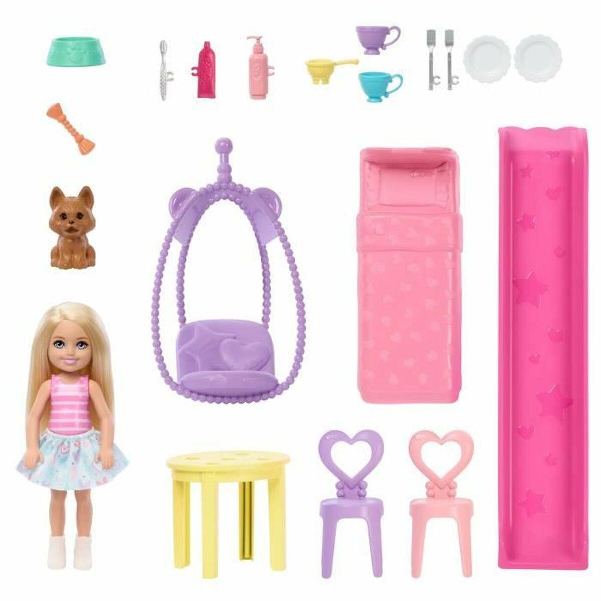 Barbie tilbehør til dukkehus - multifarvet plastik