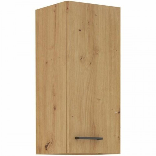 Vægskab til køkken - Sort, metal, Hrast look