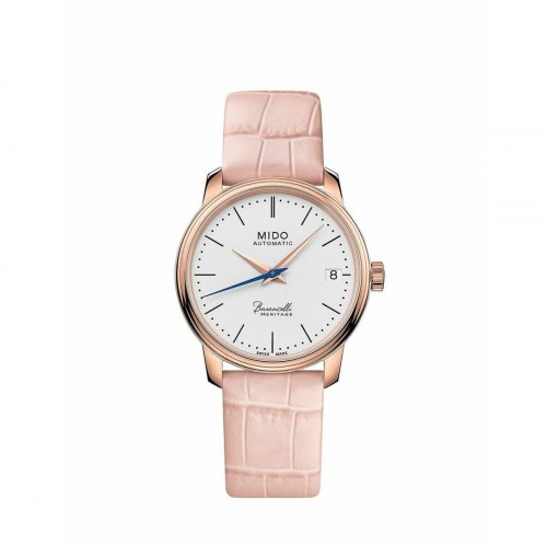 Dameur Mido Baroncelli Heritage automatisk 33 mm - pink læderrem