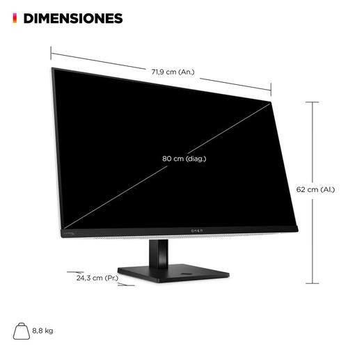 HP gaming skærm 31,5" 4K Ultra HD (9R181E9#ABB)