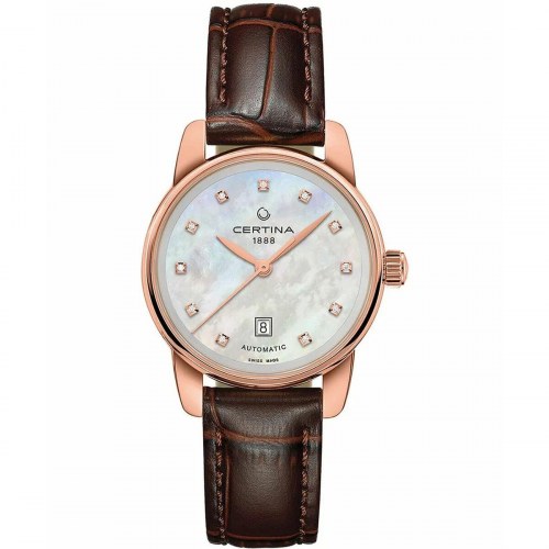 Certina dameur C001007361160 - automatisk armbåndsur med læderrem