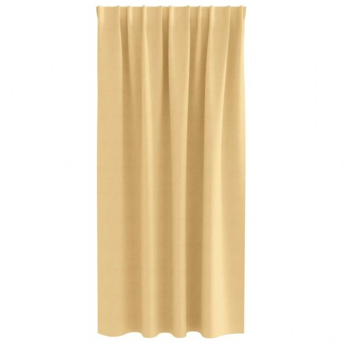 Mørklægningsgardiner med ringe - 2 stk, beige 175 × 140 cm