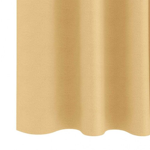 Mørklægningsgardiner med ringe - 2 stk, beige 175 × 140 cm