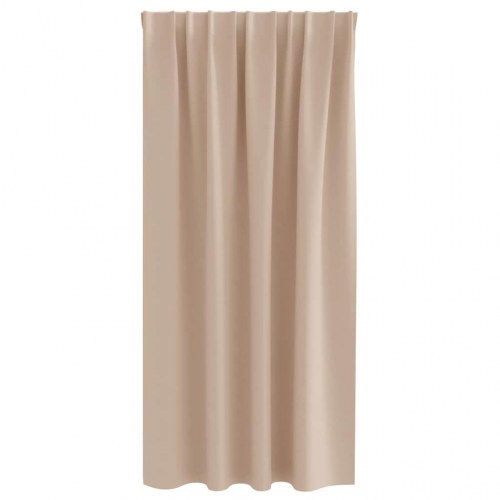 Mørklægningsgardiner med ringe - 2 stk, gråbrun 175 × 140 cm