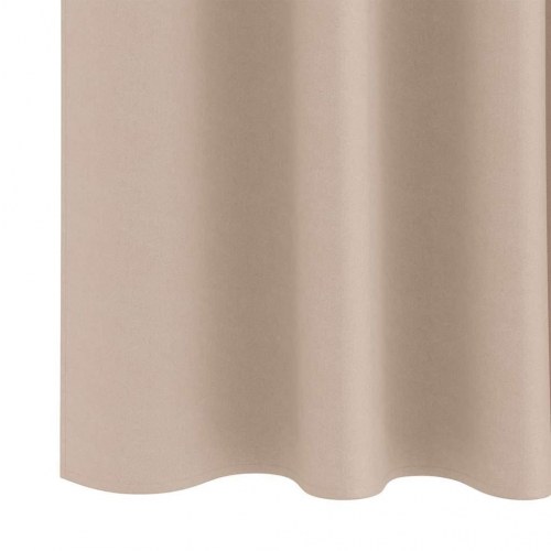 Mørklægningsgardiner med ringe - 2 stk, gråbrun 175 × 140 cm