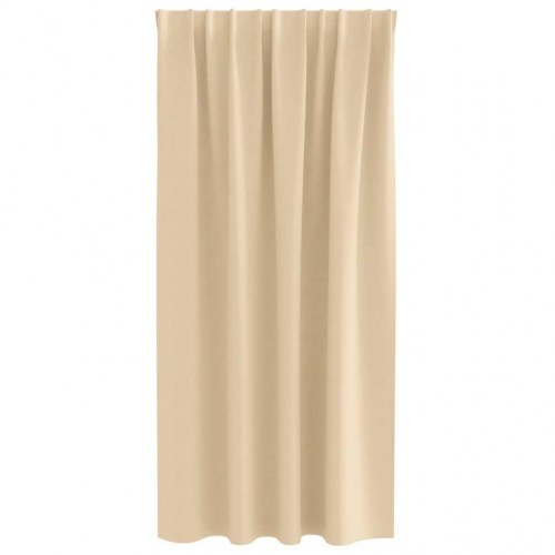 Mørklægningsgardiner med ringe - 2 stk, creme, 175 × 140 cm