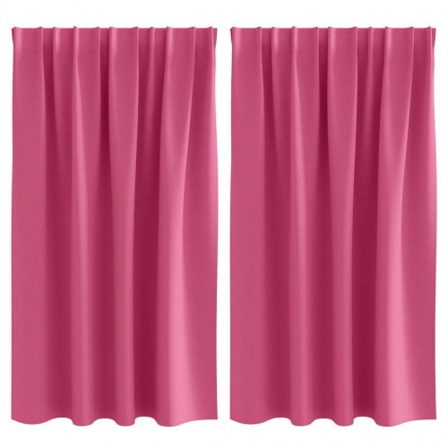 Mørklægningsgardiner med gardiner Bright Pink Polyester