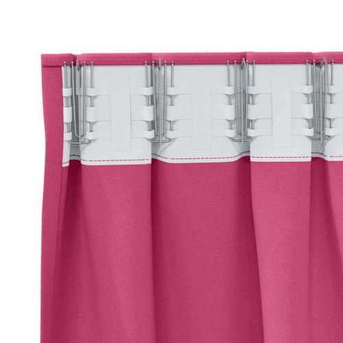 Mørklægningsgardiner med gardiner Bright Pink Polyester