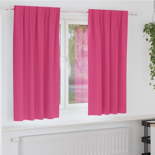 Mørklægningsgardiner med gardiner Bright Pink Polyester