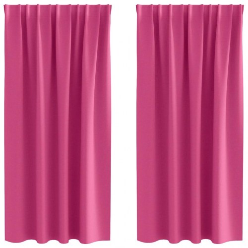 Mørklægningsgardiner med gardiner Bright Pink Polyester