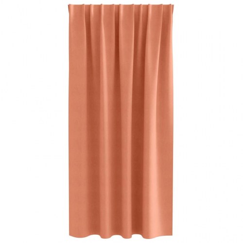 Mørklægningsgardiner med ringe - 2 stk, terrakotta, 175 × 140 cm