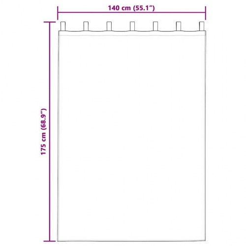 Mørklægningsgardiner med gardiner Ren Hvid Polyester